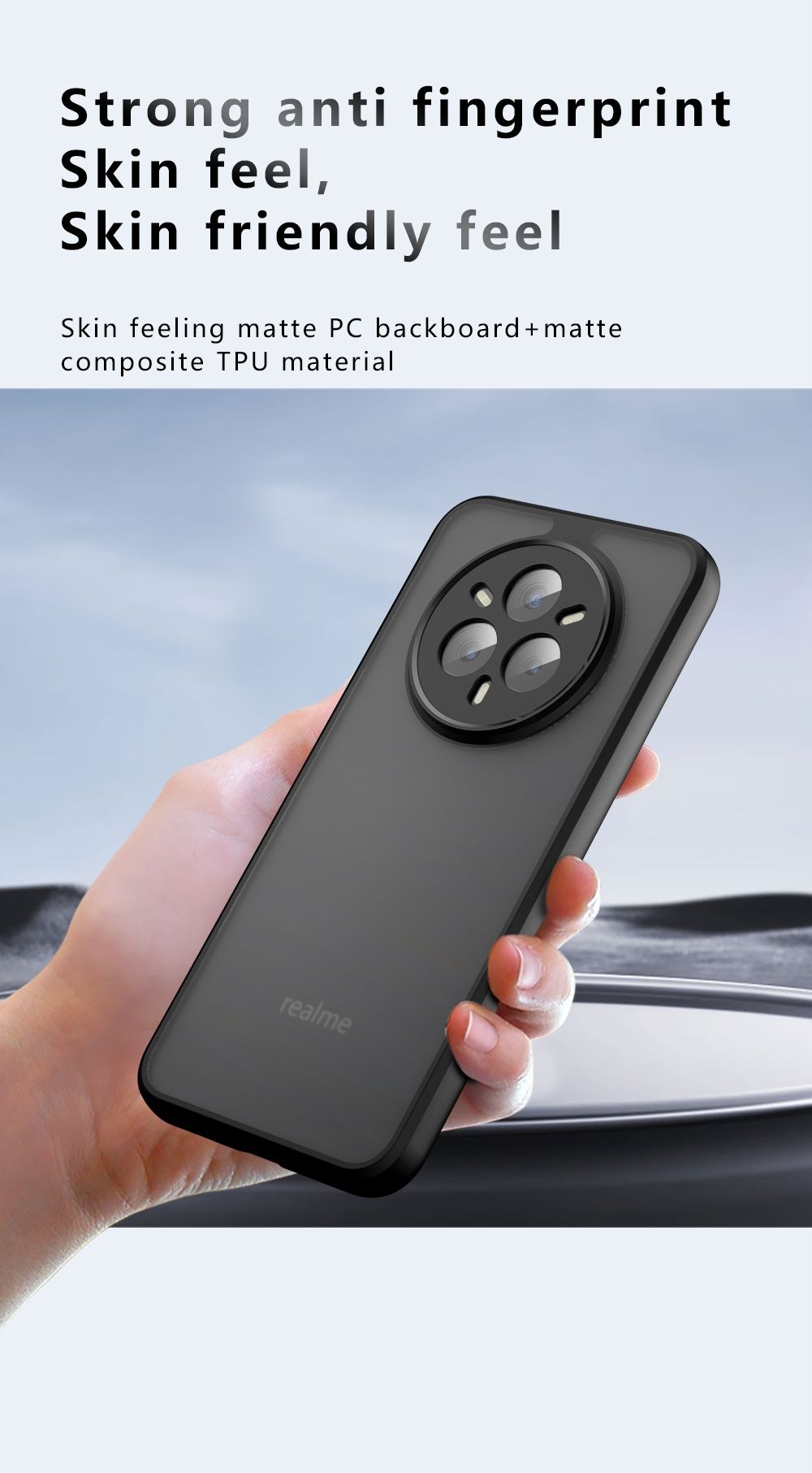 Realme 14pro, 14Pro+ кейс удароустойчив с матов гръб Нов модел