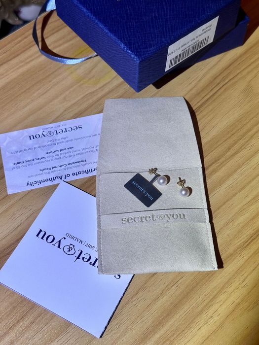 Cercei aur perlă naturala