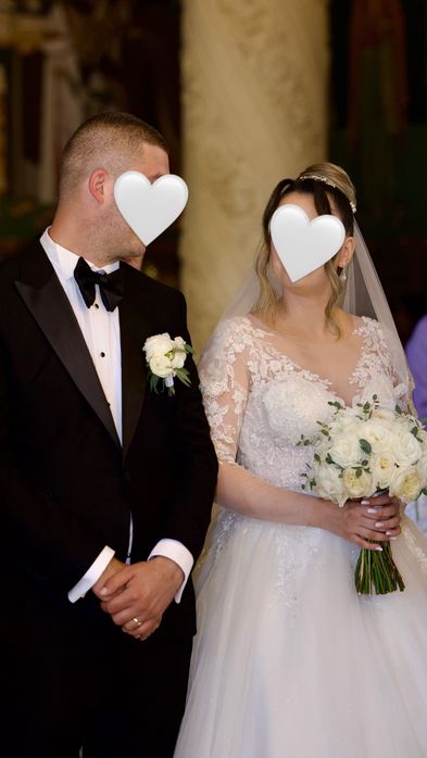 Vand rochie de mireasa printesa in stare impecabila