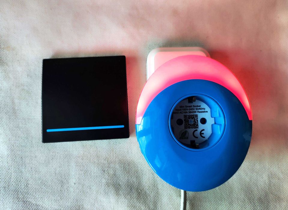 Wi‑Fi розетка 16А с RGB‑ночником и RF‑клавишным радио‑выключателем