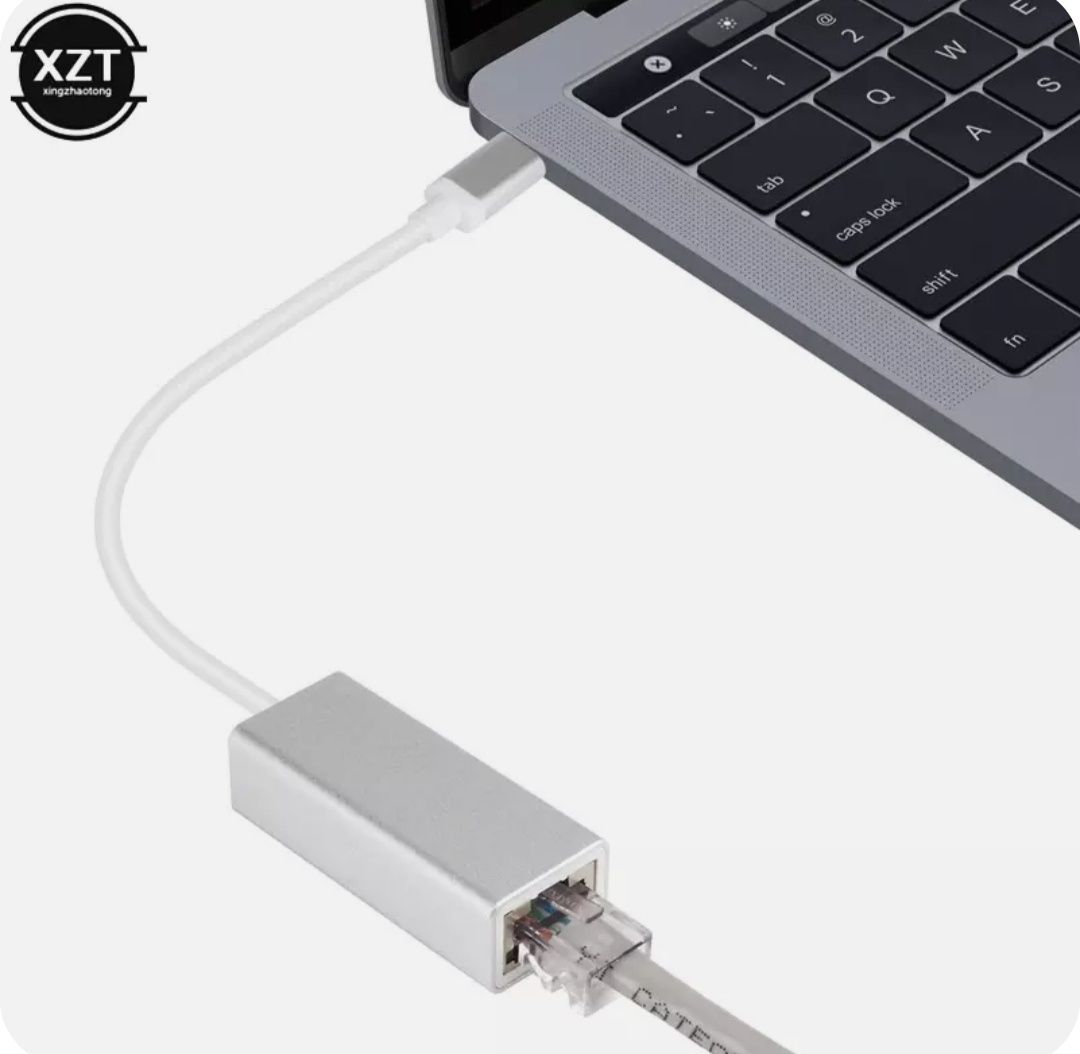 Переходник Type C на LAN (Ethernet). Качественный. Алматы