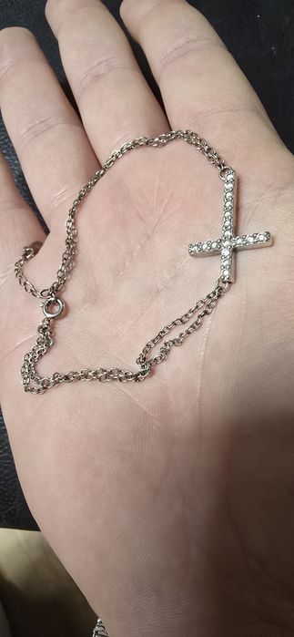 Brățară argint cruce