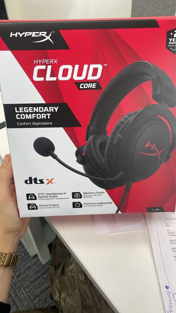 Продам Наушники HyperX Cloud Core DTS черный