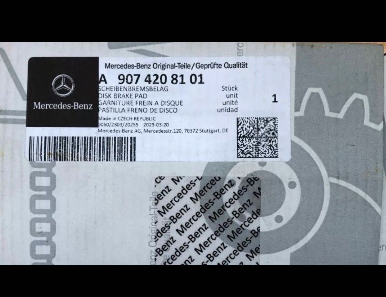Оригинални спирачни накладки Mercedes-Benz – Нови