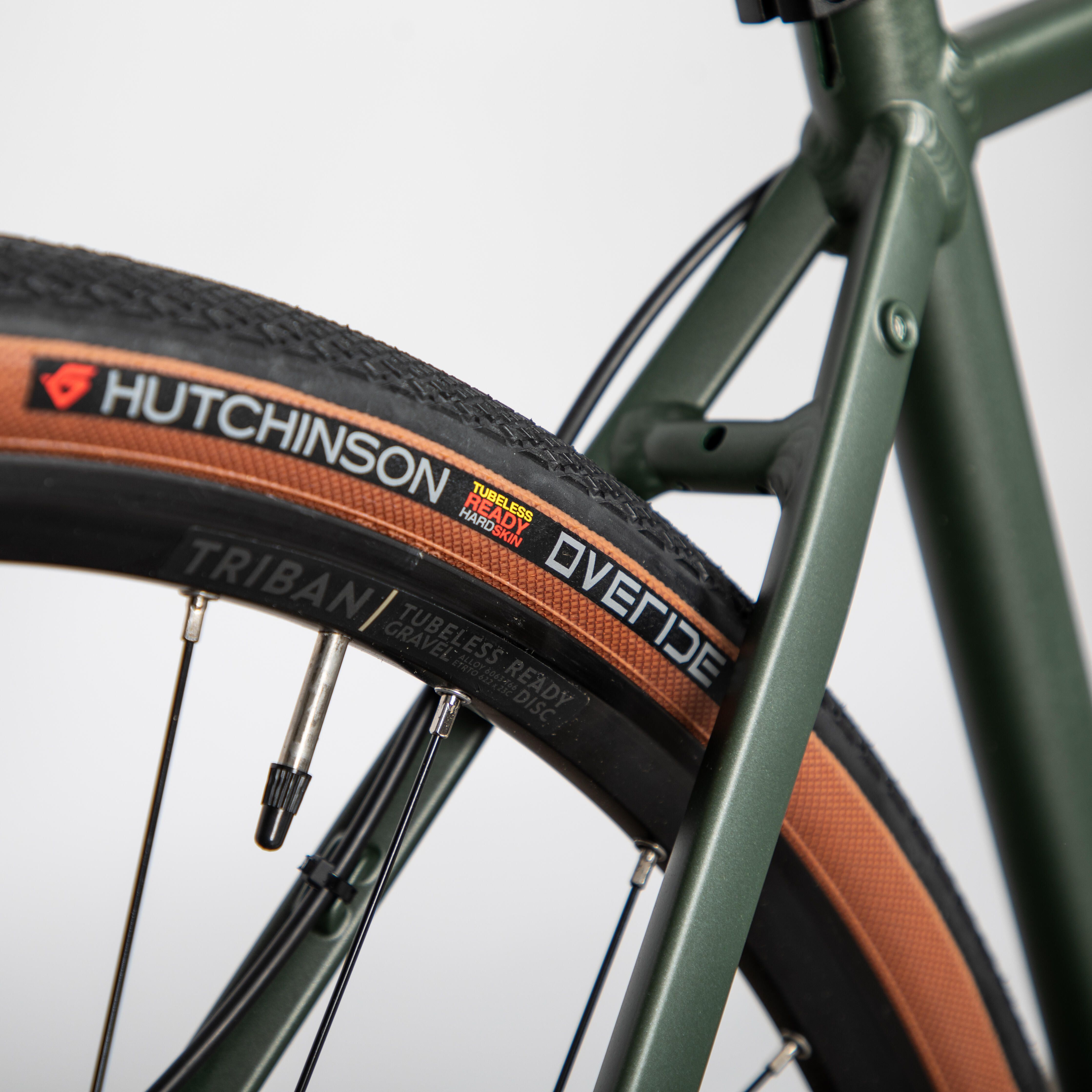 Bicicletă gravel Grvl120 verde - produs resigilat (nou) Decathlon