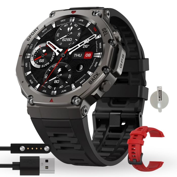 Smartwatch IOS/Android PENTRU BARBATI cu GPS , Baterie 500 mAh ,