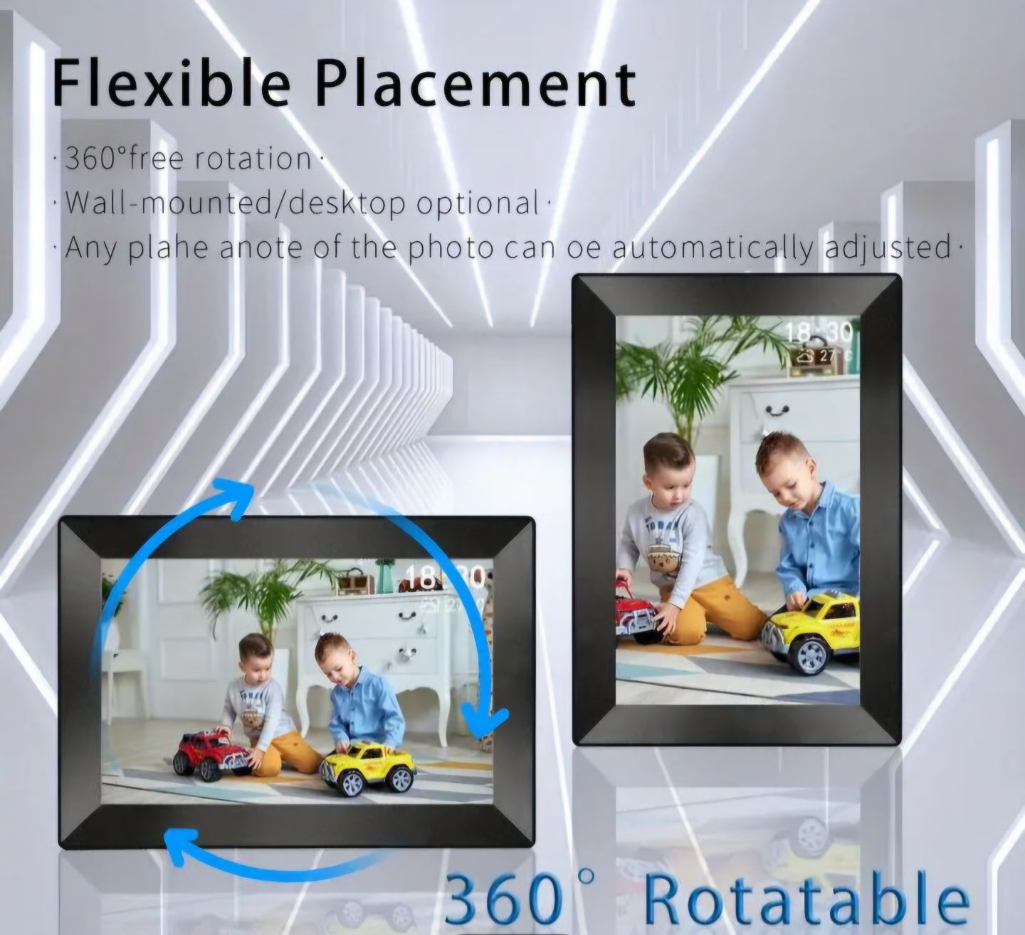 Uhale 10.1" Smart Цифрова рамка за снимки дигитална фоторамка 1280х800