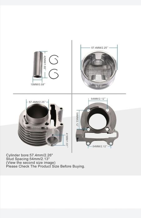 Kit cilindru piston scuter, atv 125-150 cc, 4 timpi
