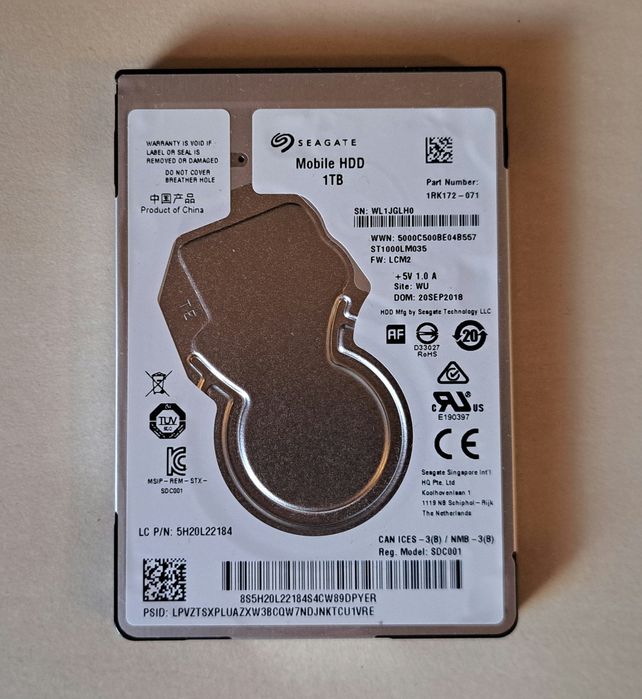 HDD Seagate Mobile 1TB 5400rpm