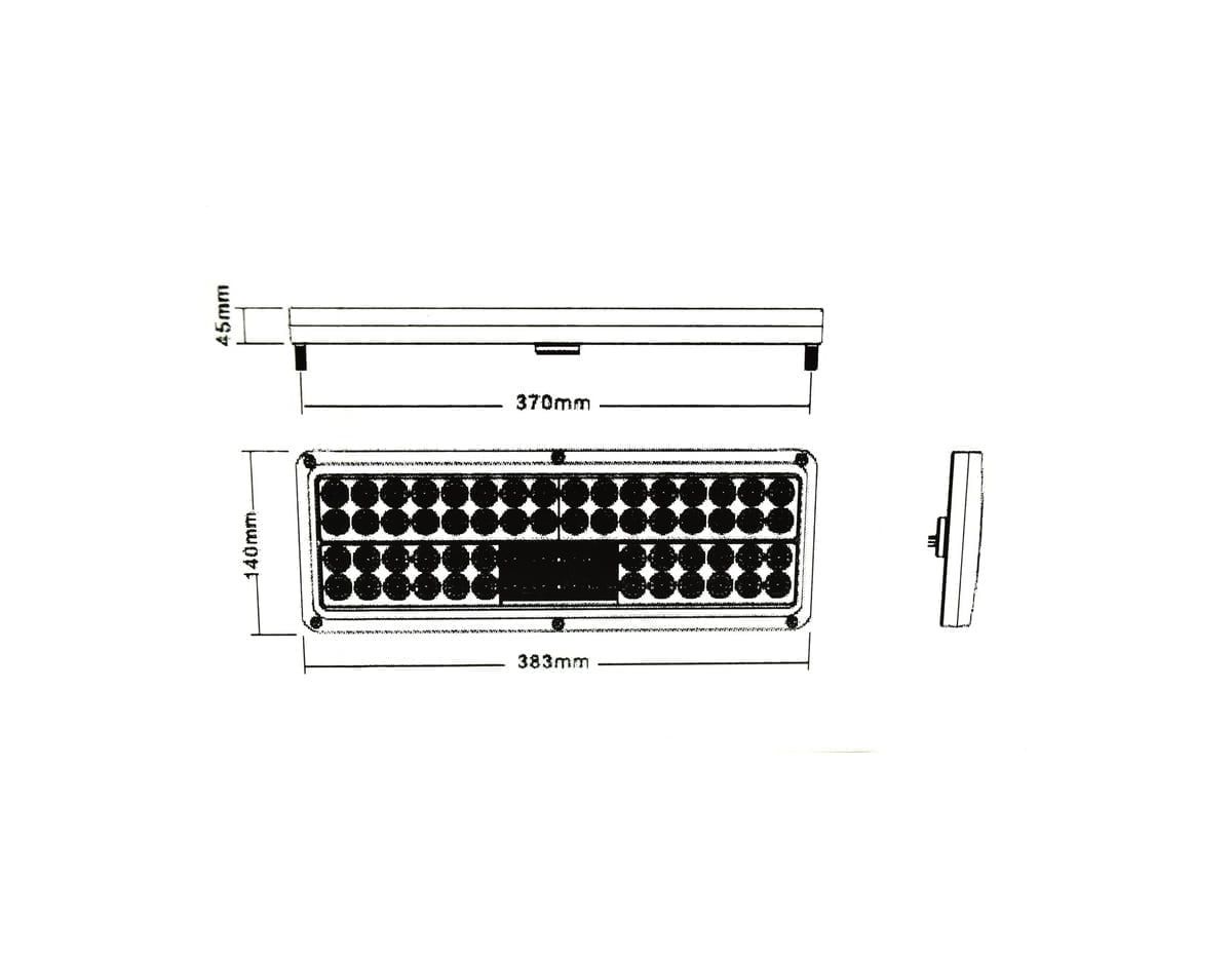 Lampa stop SMD / 24V /64 SMD / IP66 ERK