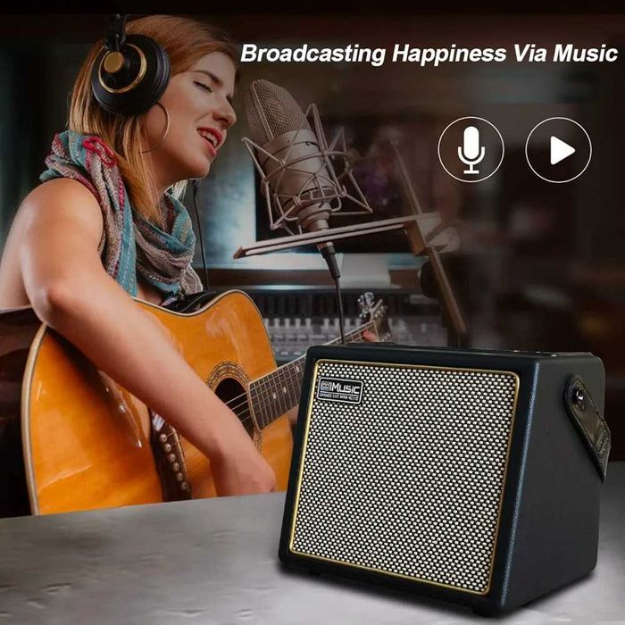 Coolmusic BP MINI за акустична китара, 30-ватов с вход за микрофон...