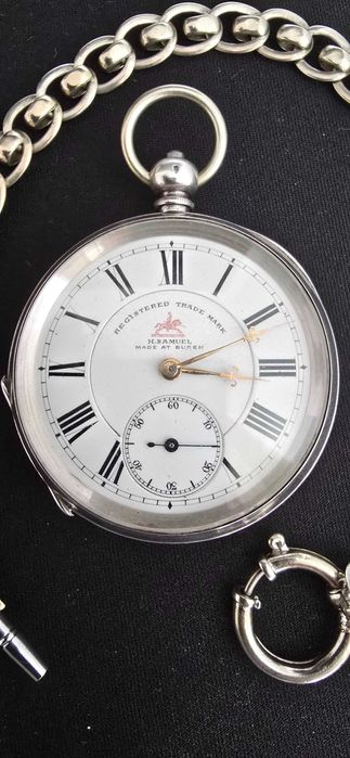 Ceas de buzunar H.Samuels-made at Buren, INTEGRAL ARGINT 935, SUPERB!