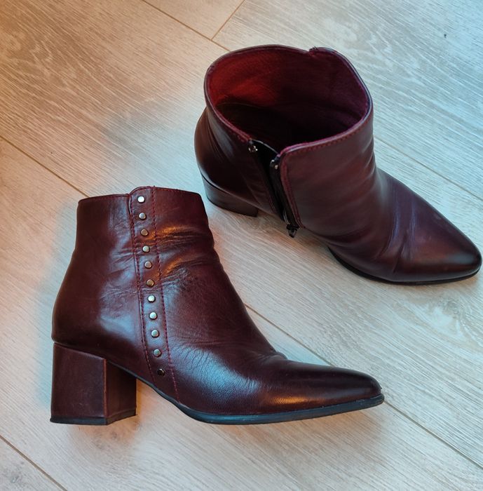 Черни ботуши истинска кожа, размер 36