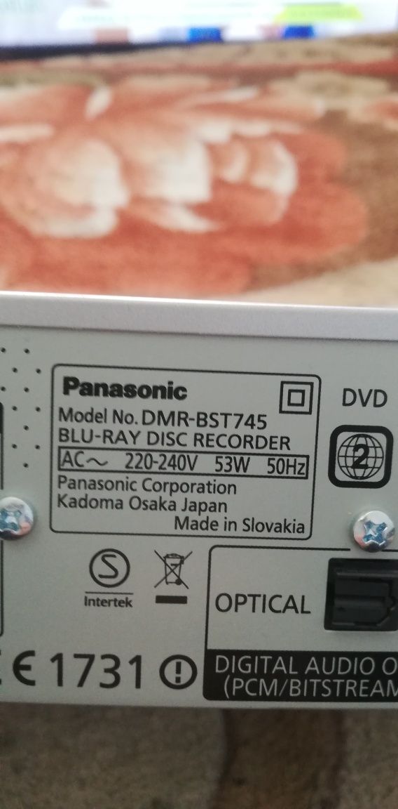 Blu Ray Disk recorder Panasonic DMR-BST745