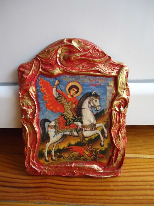 икона Свети Георги,гоблени и икони Света Богородица , пана