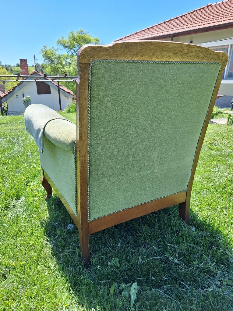 Винтидж фотьойл с дъбова основа