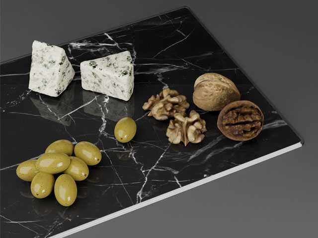 Стъклена дъска с мраморен ефект