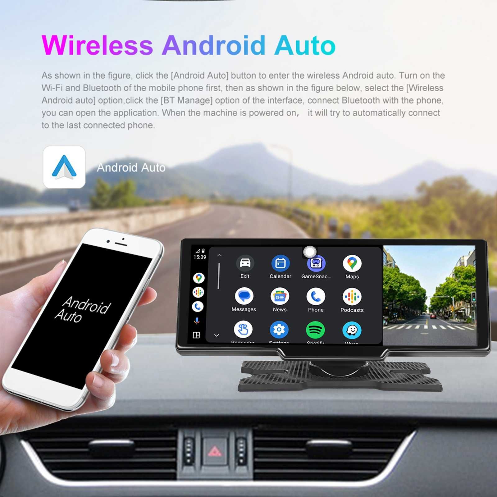 Navigatie universala portabila Carplay Android 9.3 inch+camera de bord