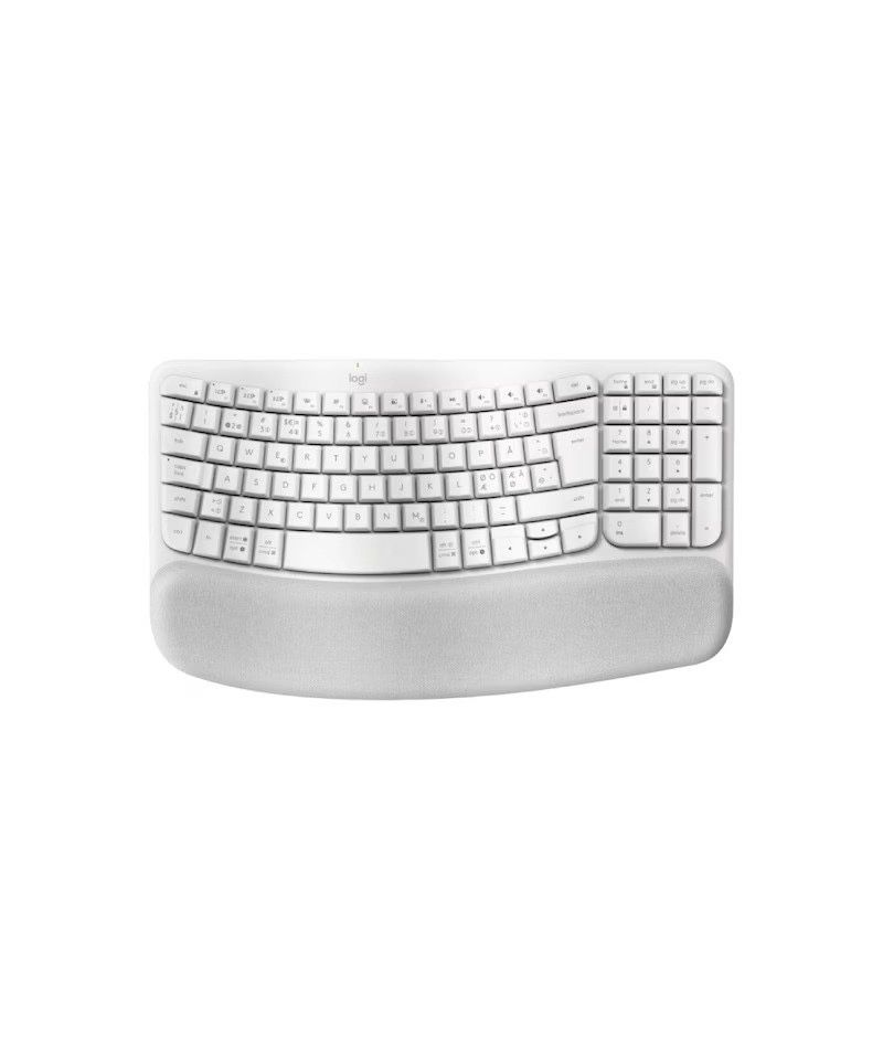 Tastatura Logitech Wave Keys, Alb, Layout Germana