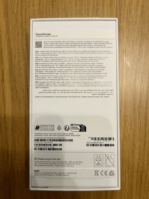 Iphone 16 pro Max 256 100% батерия 30 месца гаранция