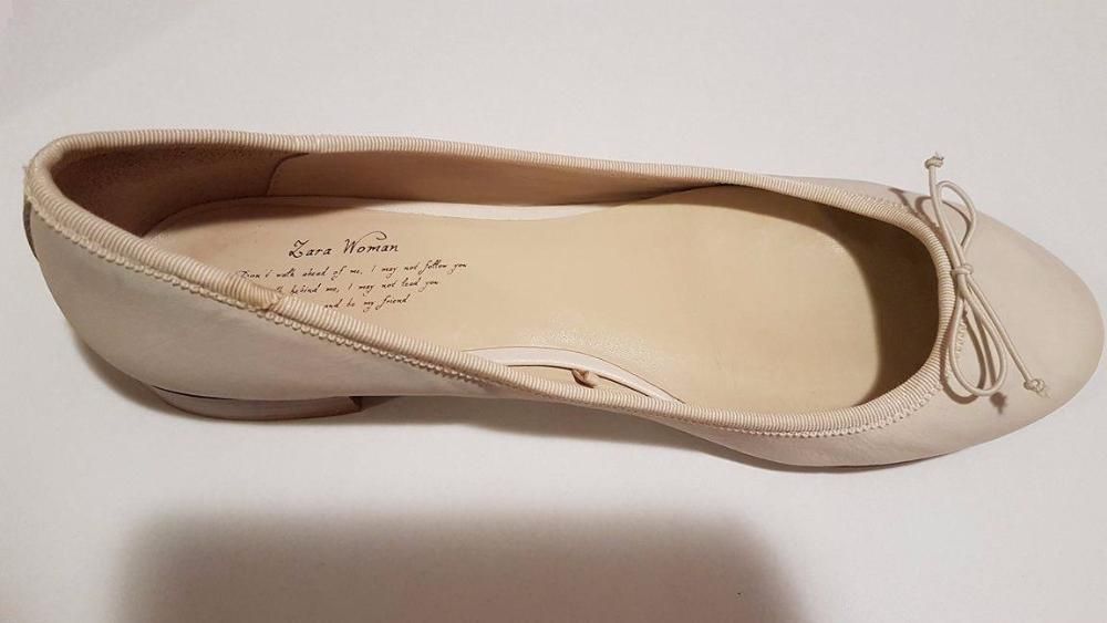 Balerini eleganți, culoarea crem, de la firma Zara Woman