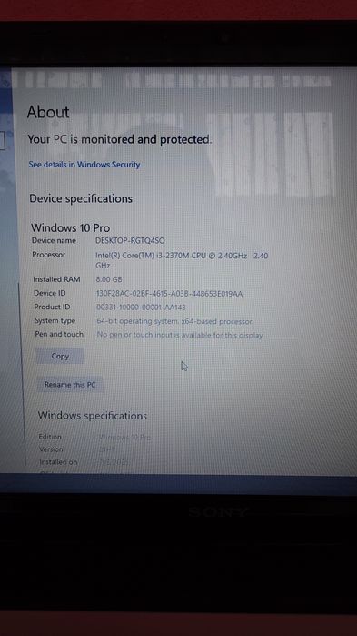 laptop Sony + imprimantă Canon MG2450
