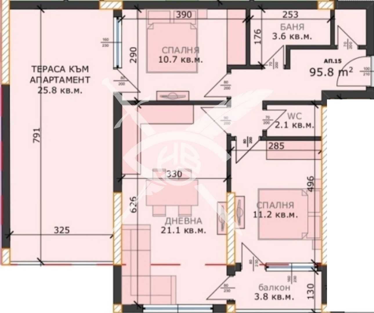Тристаен апартамент в м-т Пчелина - 428-15296