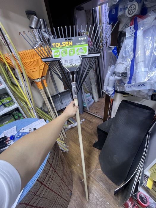 Грабли садовые пластиковые, железные