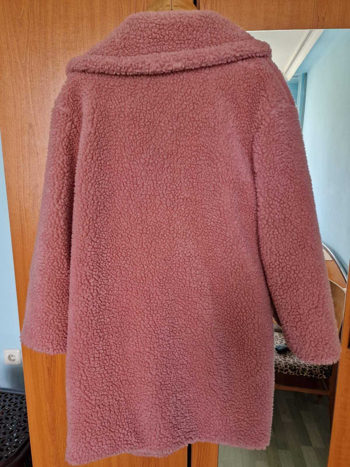 Ново розово дамско палто