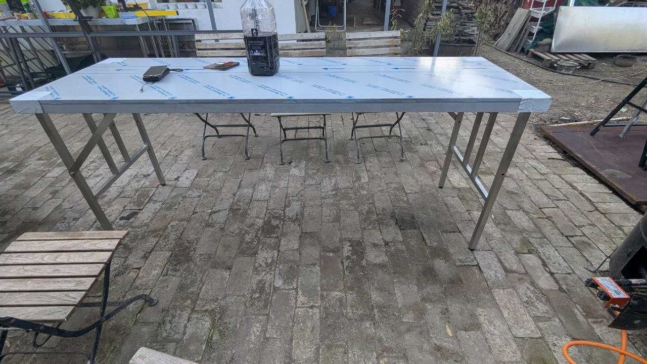 Masă inox pliabilă profesională
