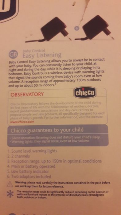 Interfon Chicco Baby Control Easy Listening