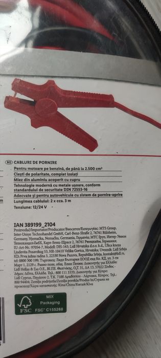 Set cabluri auto de pornire