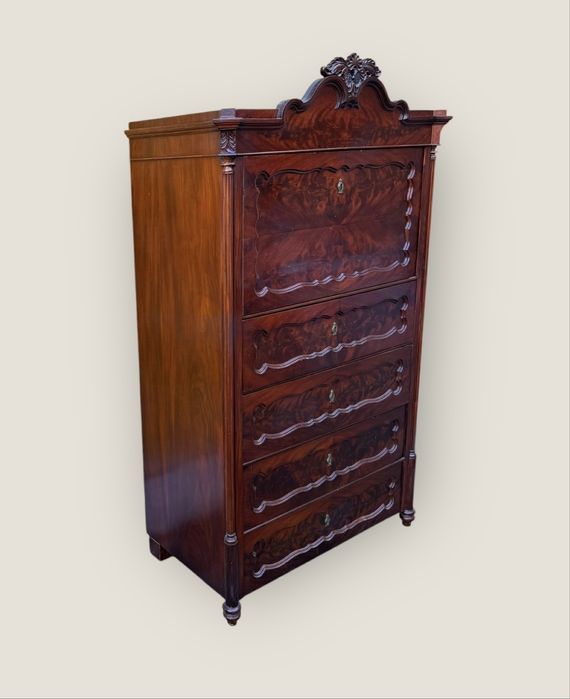 Credent cu servanta/birou/sertare lemn mahon