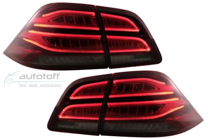 Stopuri LED LightBar compatibil cu Mercedes M-Class W166 (2012-2015) Rosu Clar