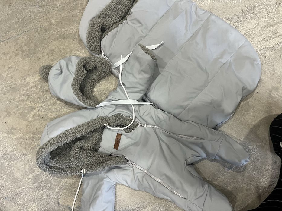 Зимний конверт-кокон с комбинезоном