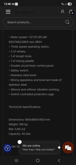 Malaxor planetar 40 litri Empero