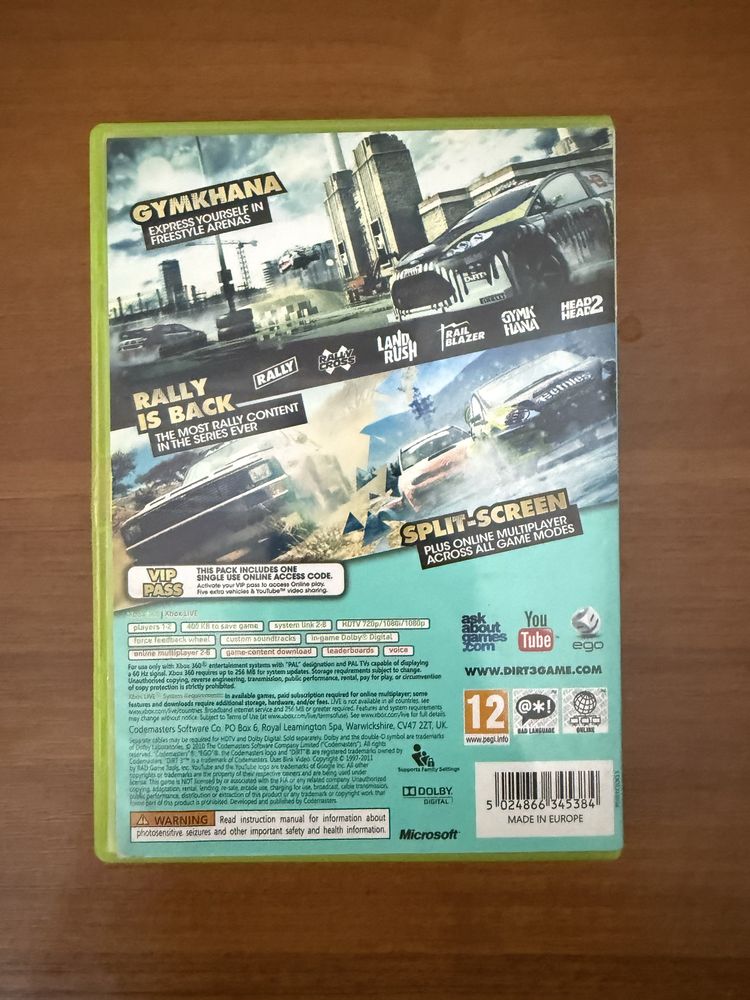Dirt 3 Xbox 360 (One, Series S, X)