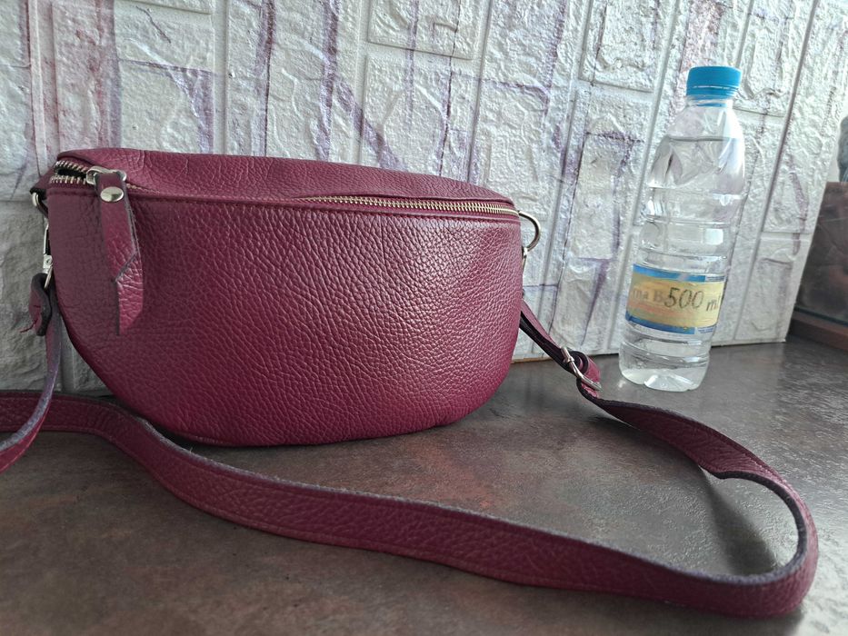 дамска чанта малка чантичка за кръста,банан,
торба-естествена кожа,