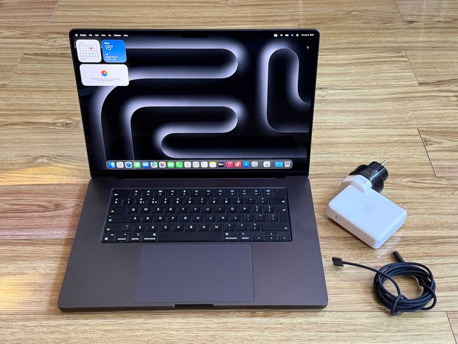 MacBook Pro 16`M4 MAX/14 CPU/32 GPU/36GB RAM/1TB SSD/27 Месеца Гаранция/Батерия 100%-40 Цикъла/Space Black — миниатюра 1