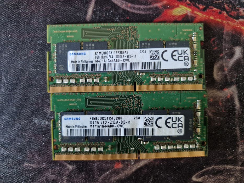 Vând 2x8GB RAM 3200 MHz pentru laptop