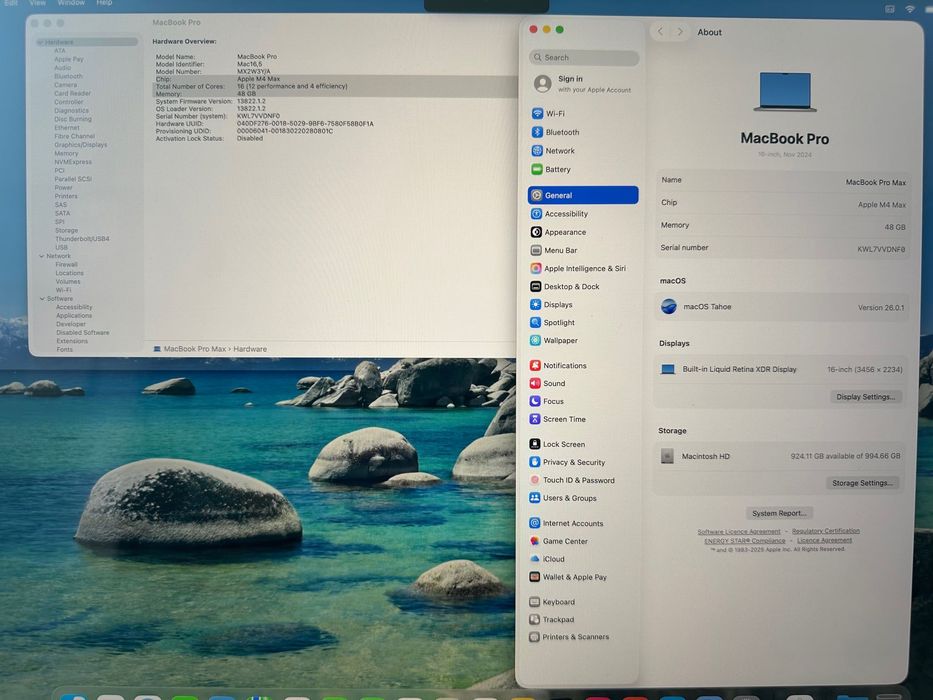MacBook Pro 16" M4 MAX 16CPU, 40GPU, 48RAM, 1TB SSD, ГАРАНЦИЯ 7.2028г