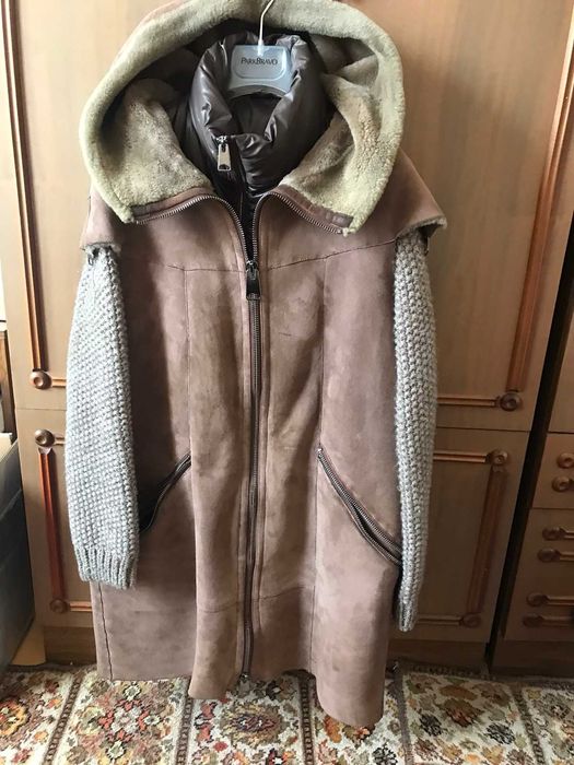 оригинальная  дубленка-двойка