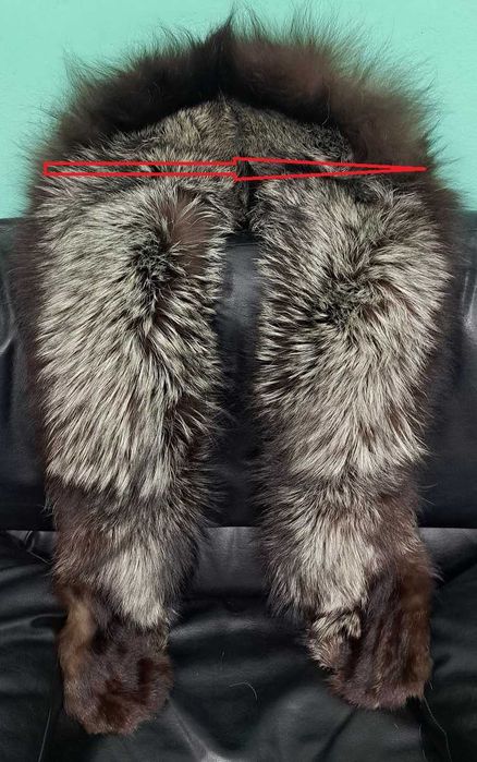 Голяма яка от естествен косъм