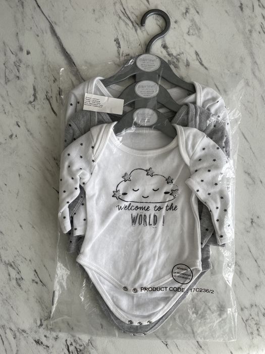 Бебешки бодита 3 броя, 0-6 м