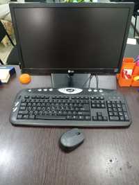 Монитор LG, беспроводная мышь и клавиатура