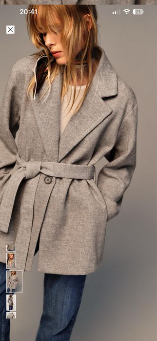 Zara- сако, палтенце с колан. Ново с етикет