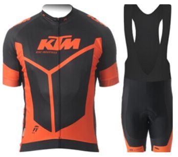 Echipament ciclism KTM set pantaloni tricou jersey bib