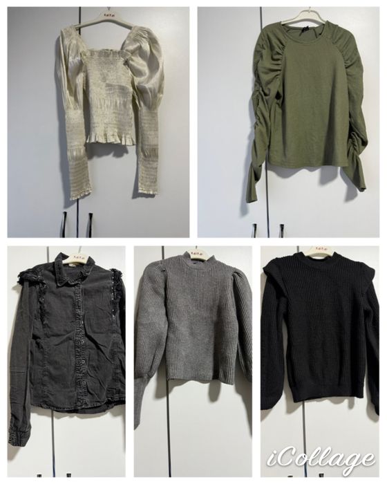 Lot camasi, bluze si pulovere marimea 34