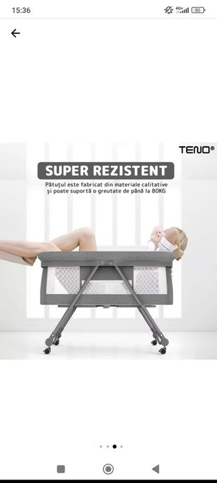 Patut Pliabil pentru Bebelusi Teno