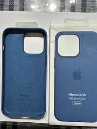 Husa Iphone 13 Pro originala Albastra silicon